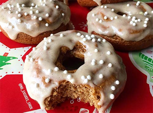 Recette de donuts ou beignets glacés à la protéine et au pain d'épices