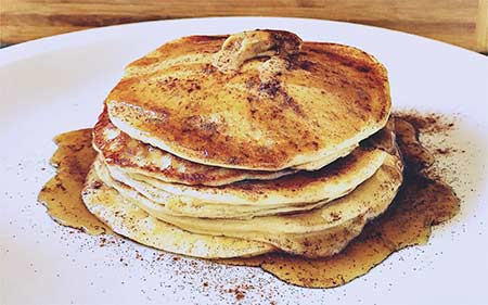 recette de morceaux de chocolat au beurre darachide et pancake de proteine