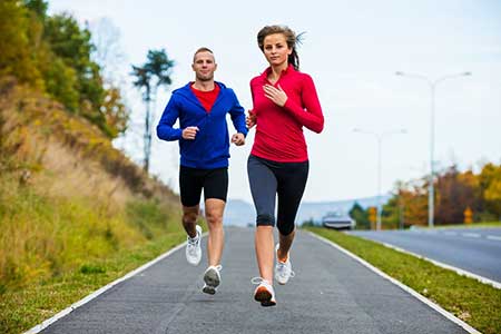 running à l'extérieur